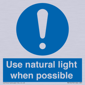 Use natural light when possible